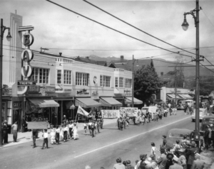 Attendees of the fifth Bi-National Lesbian Conference marching through Vancouver